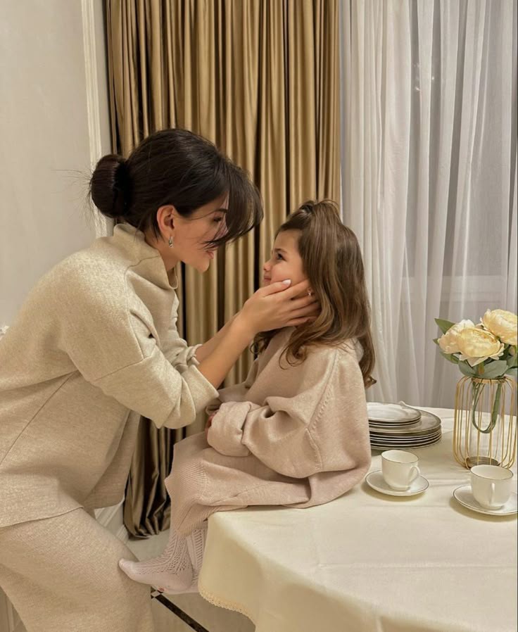 Stay at home mom playing and having fun moment with daughter