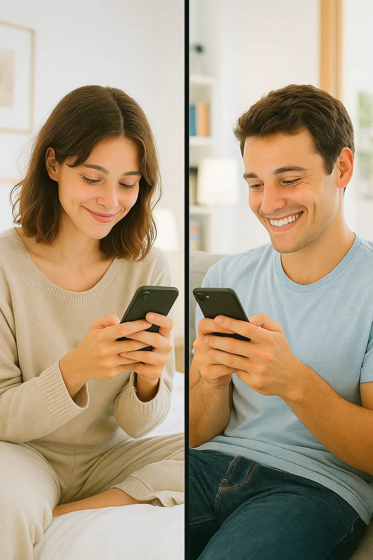 A couple in a long distance relationship