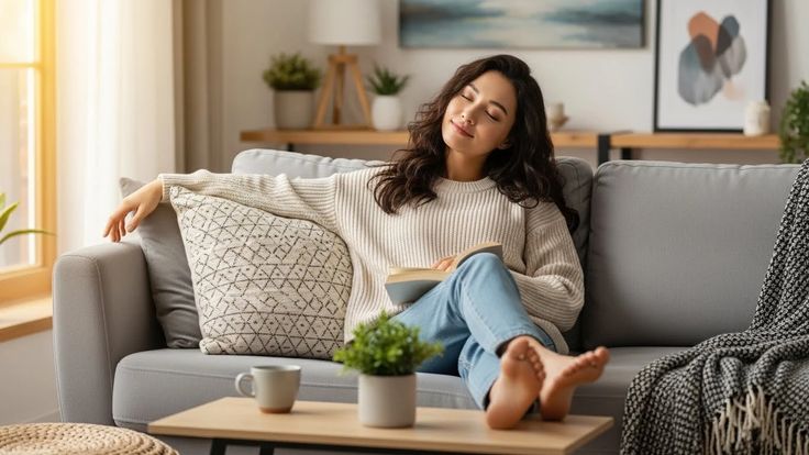 A peaceful woman