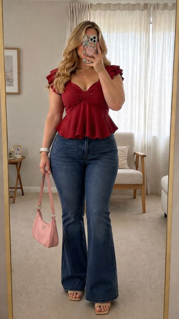 An hour-glass shape petite woman