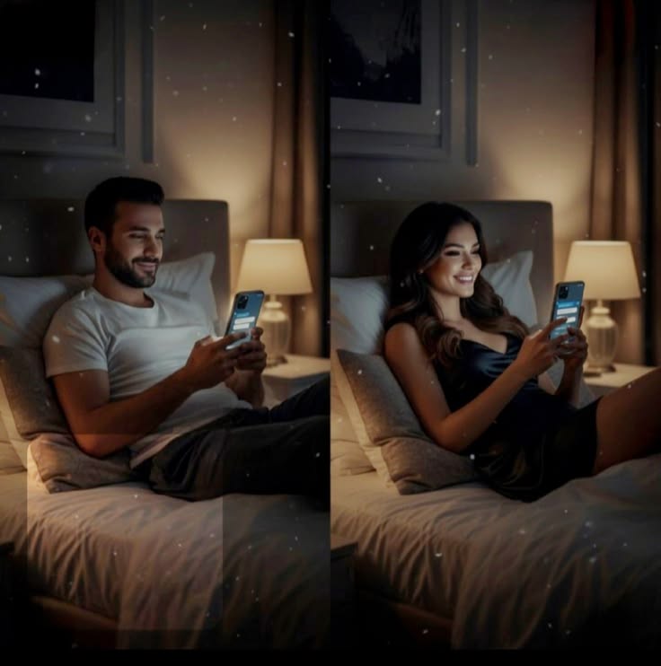 A happy couple using Long Distance Relationship Guide