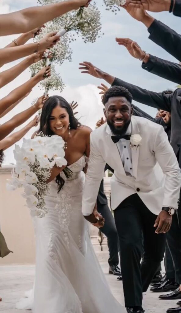 Couple dancing and having a great time during wedding reception