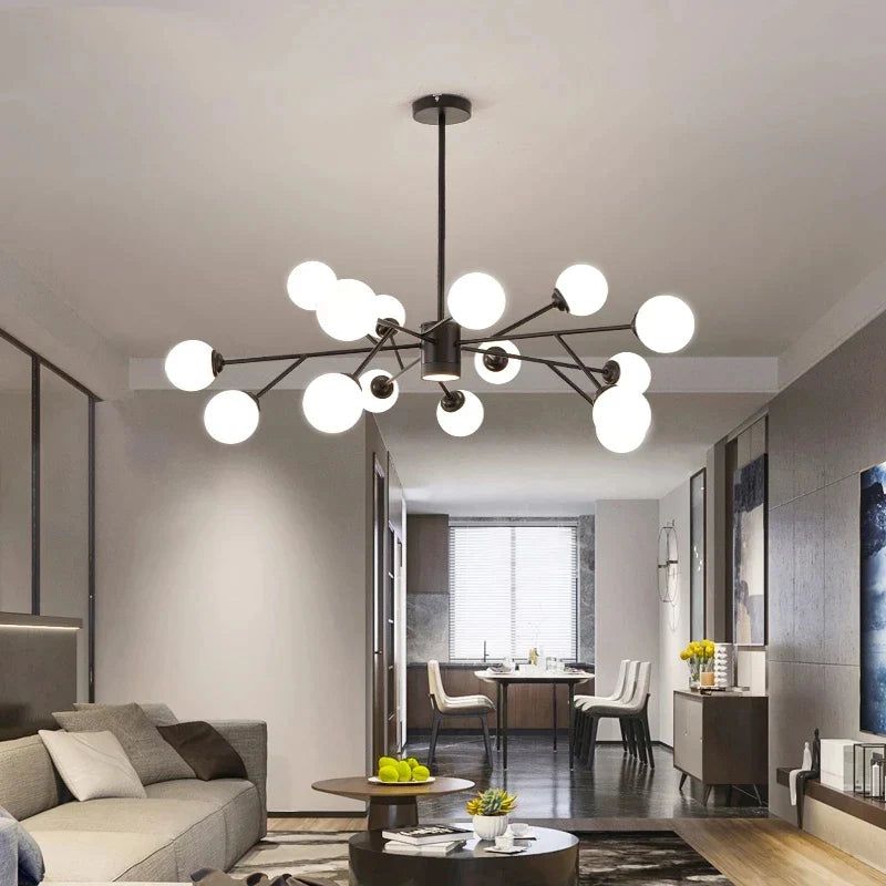 a big light fixture in Home Decor