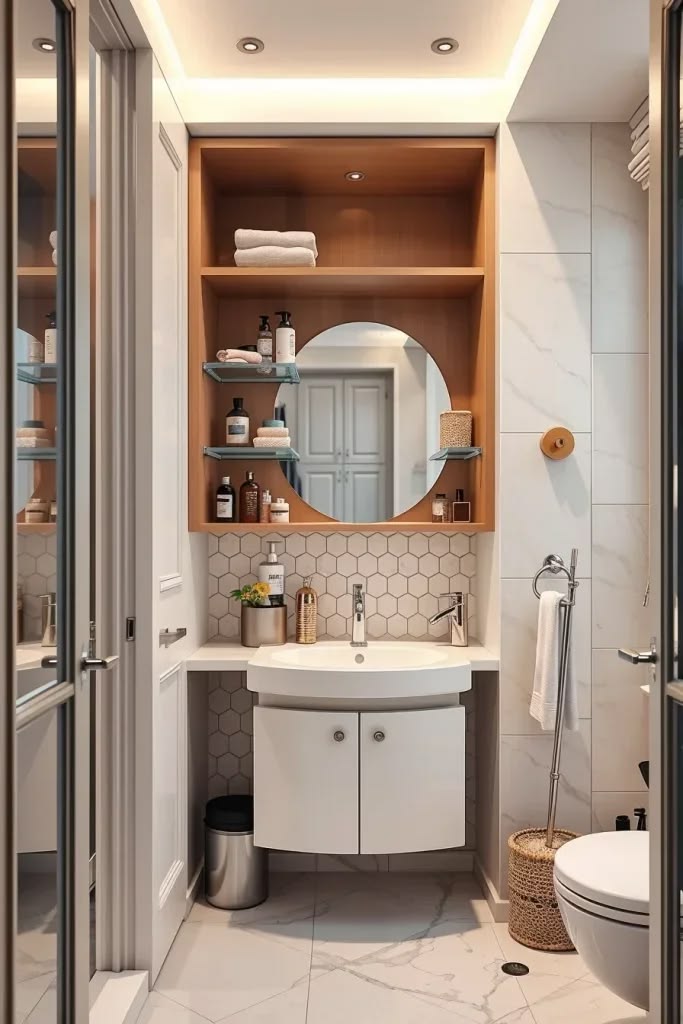 a neat bathroom with necessary items in it
