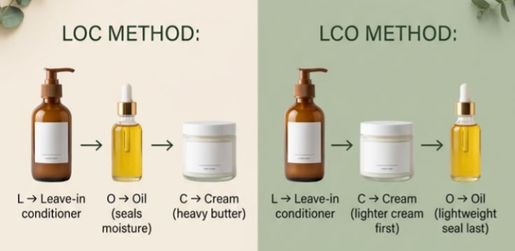 LOC and LCO method for moisturizing 4C natural hair step by step routine