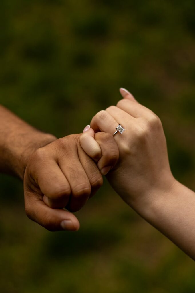 Two couples toward each other representing trust in a long distance relationship