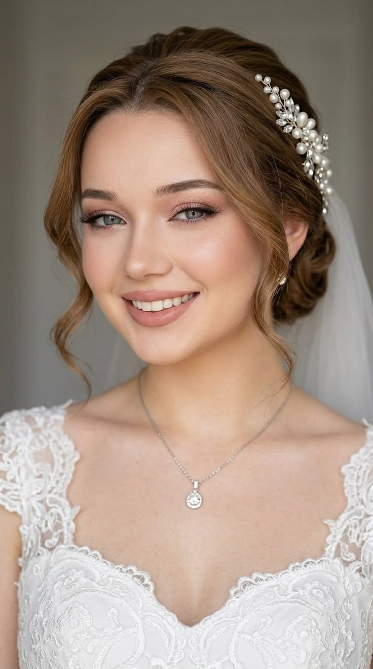 Bridal Makeup featuring luxury beauty trends, glowing bridal skin, soft glam eyes, and elegant wedding makeup inspiration.