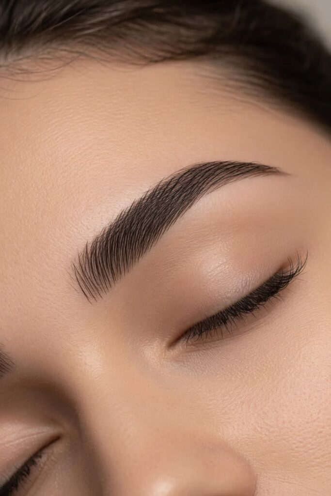 Eyebrow Makeup With Natural Brow Shape