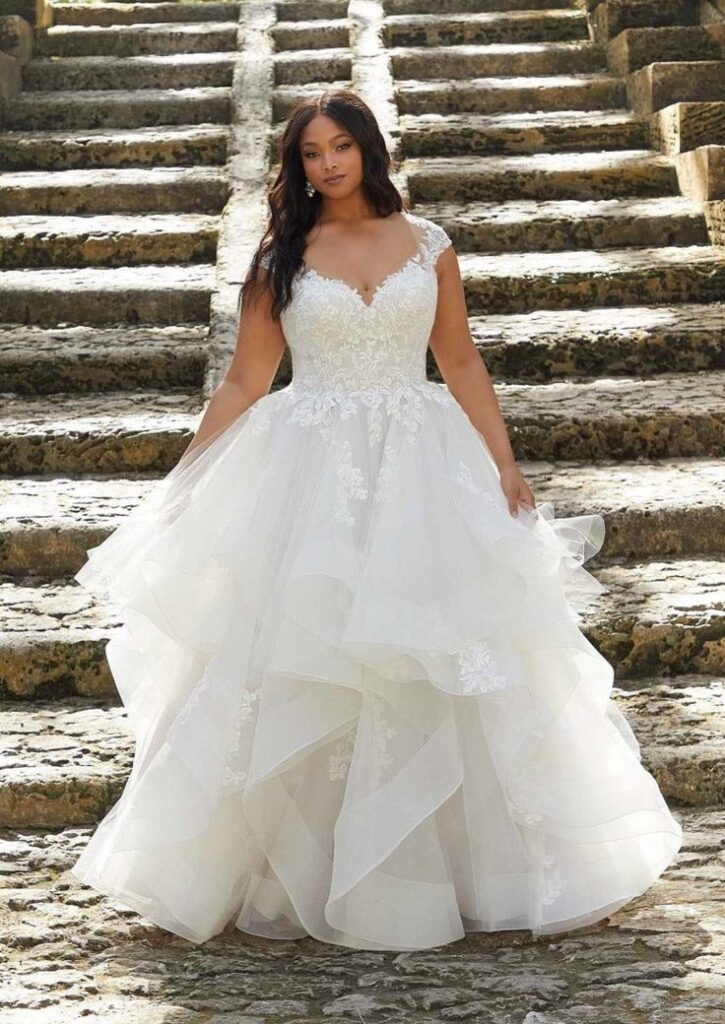 Chiffon wedding dress