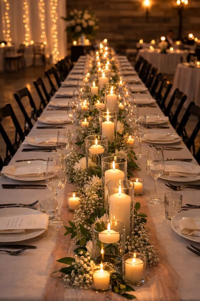 Candlelit Reception Tables