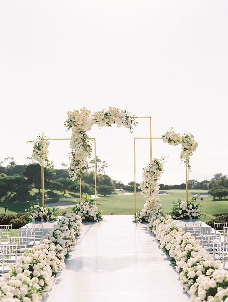 A beautifully decorated wedding venue