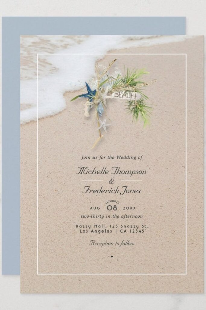 Beach Wedding Invitation Wording