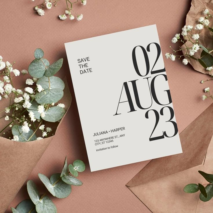 Black and White Wedding Invitations