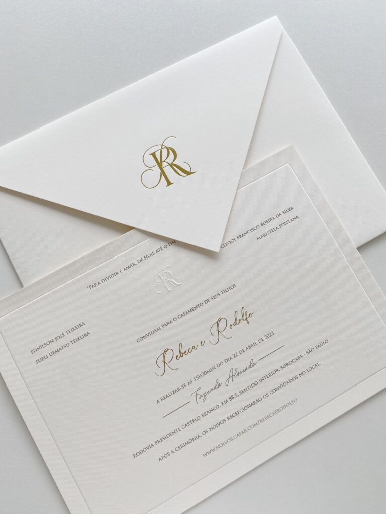 Classic White Minimalist Invitations