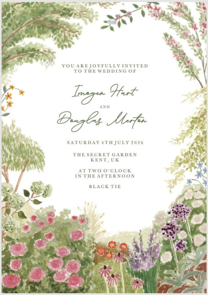 Custom Illustration Wedding Invitations