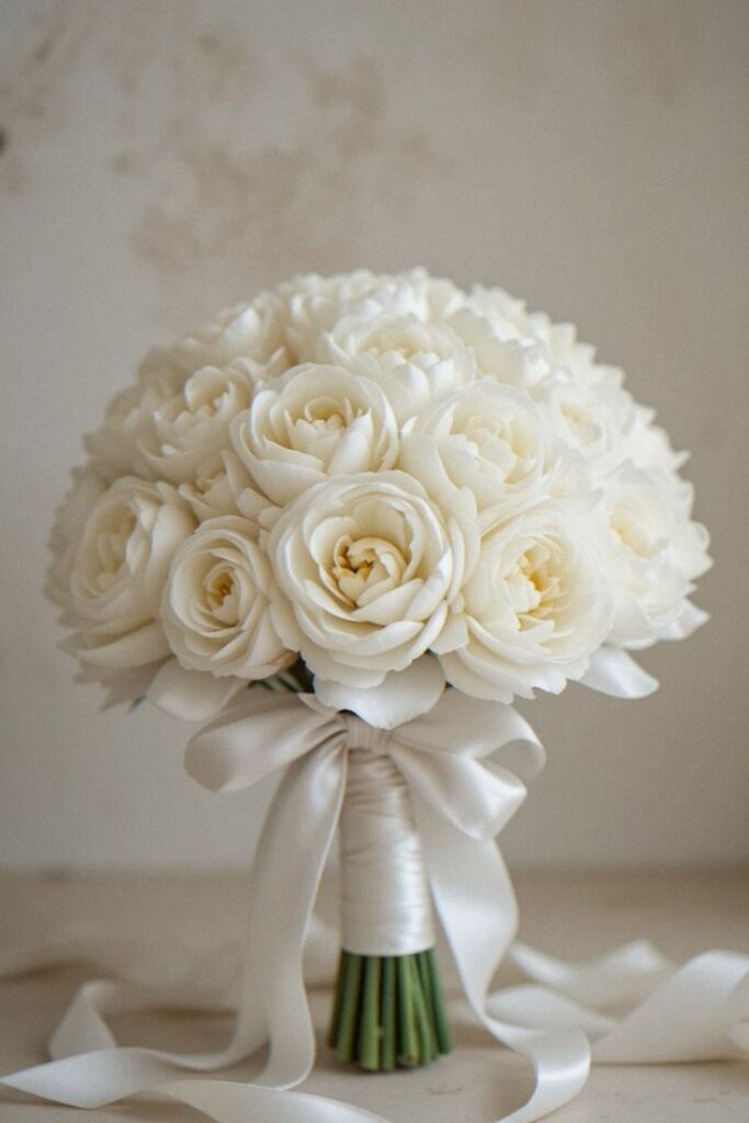 Elegant All White Bouquet