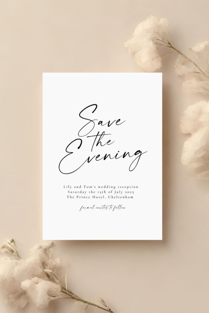 Evening Wedding Invitation Wording