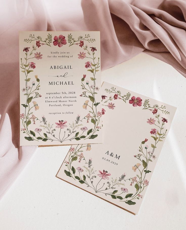 Floral Wedding Invitations
