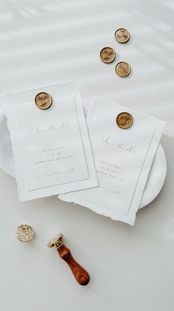Minimalist Deckled Edge Invitations