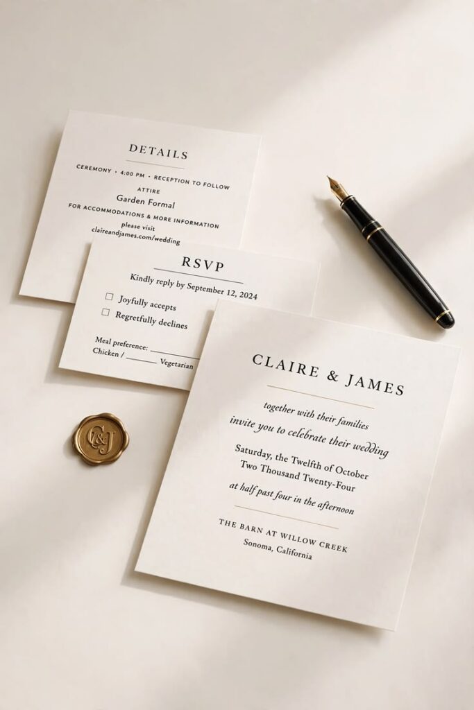 Minimalist Invitations With Sans Serif Fonts