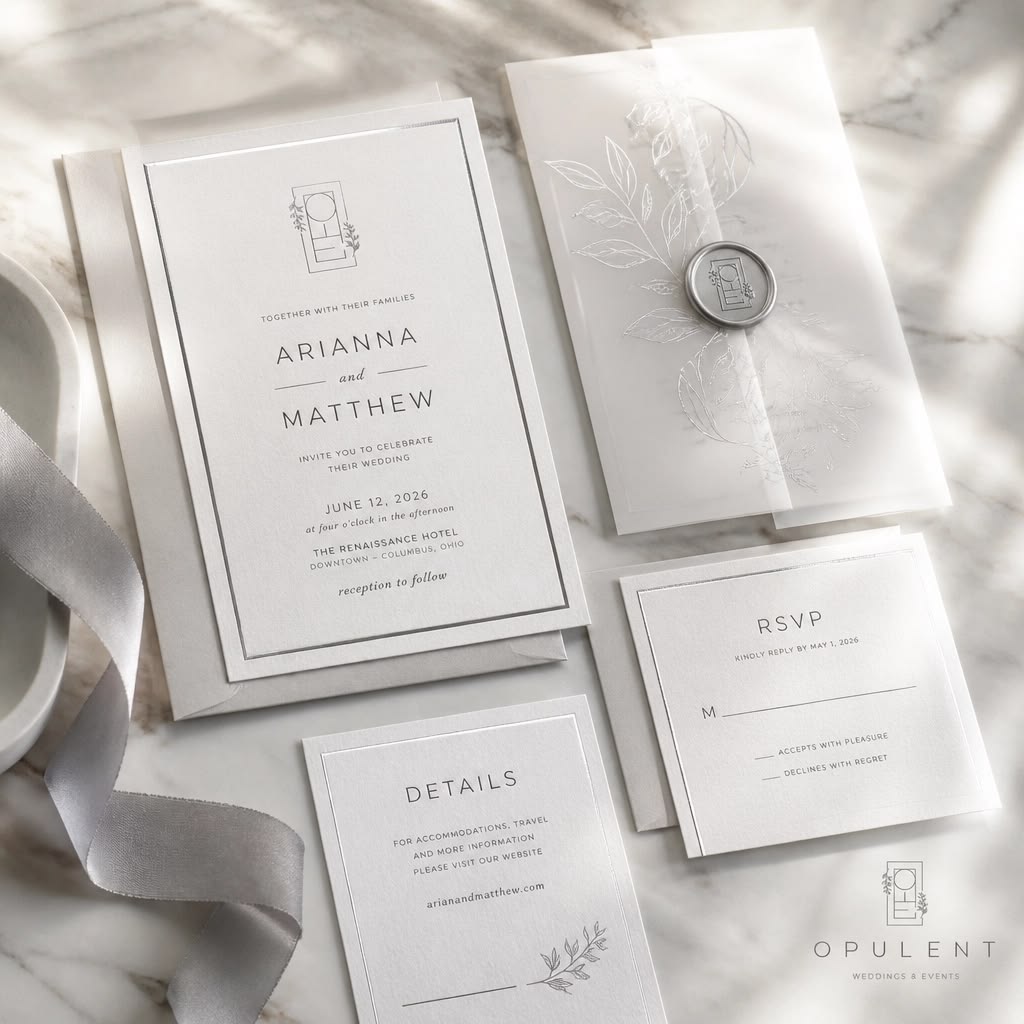 Minimalist Invitations With a Soft Gray Palette