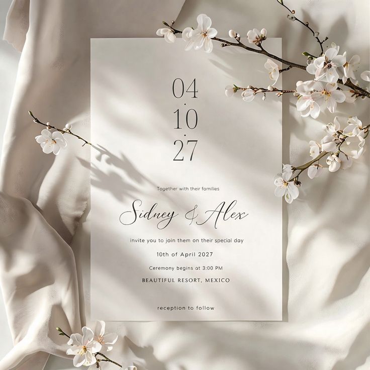Neutral Minimalist Invitations
