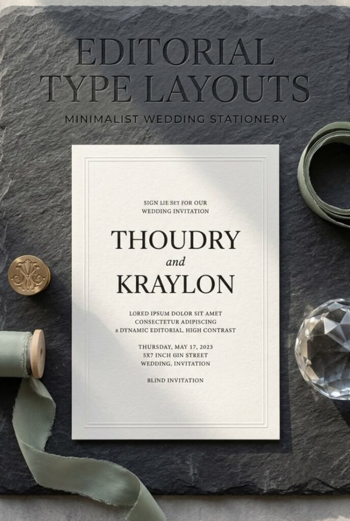 Simple Typography Invitations