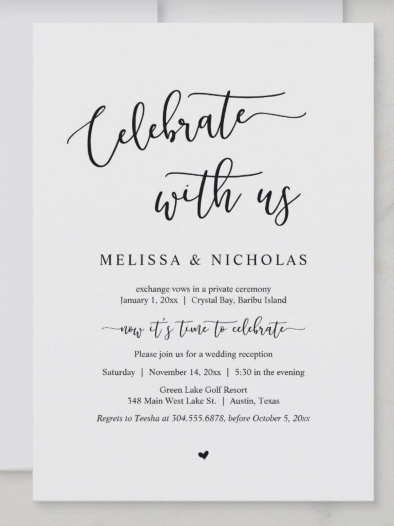 Wedding Invitation Wording for a Second Marriage