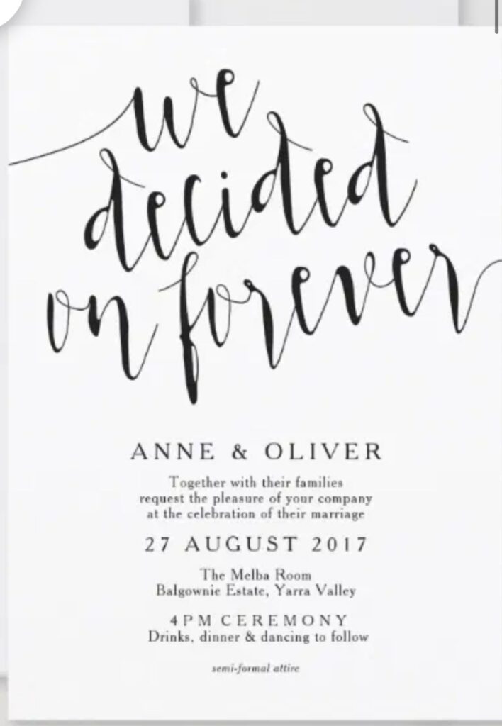 Wedding Invitation Wording for a Small Family Wedding