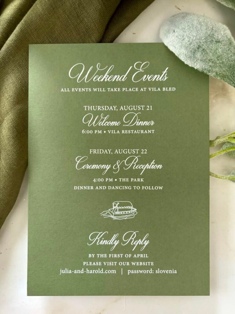 Wedding Invitation Wording for a Wedding Weekend