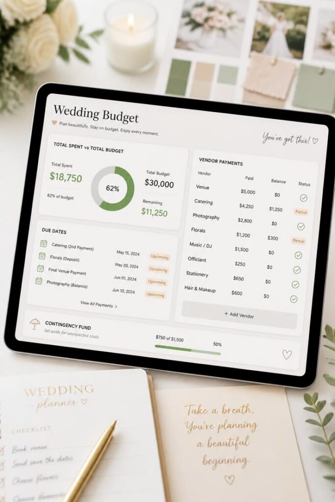 wedding budget