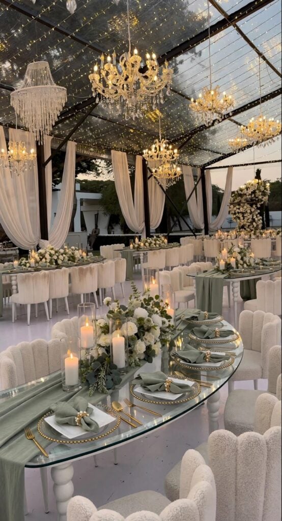 Add Crystal Chandeliers