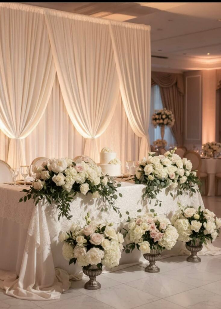 Add Elegant Draping Behind the Head Table
