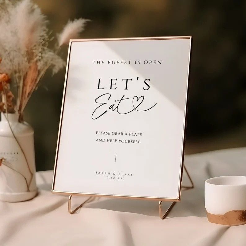 Add Elegant Food Station Signage