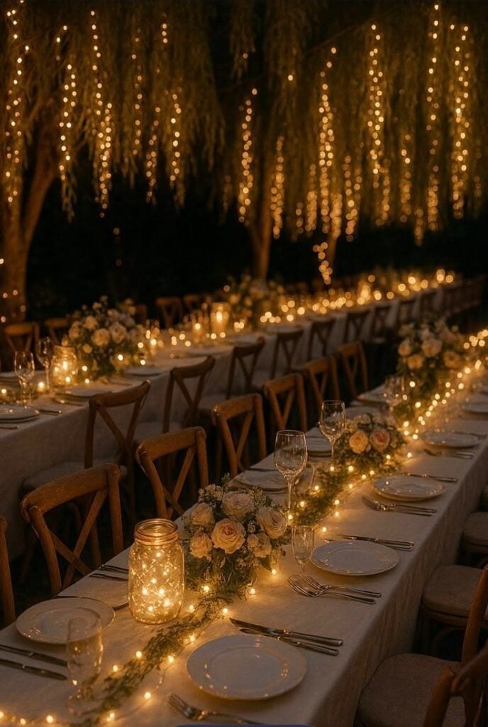 Add Fairy Lights to Floral Arrangements