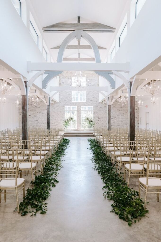 Add Greenery Along the Aisle