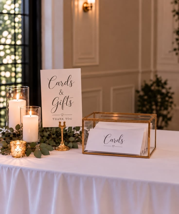 Add a Beautiful Gift Table Sign