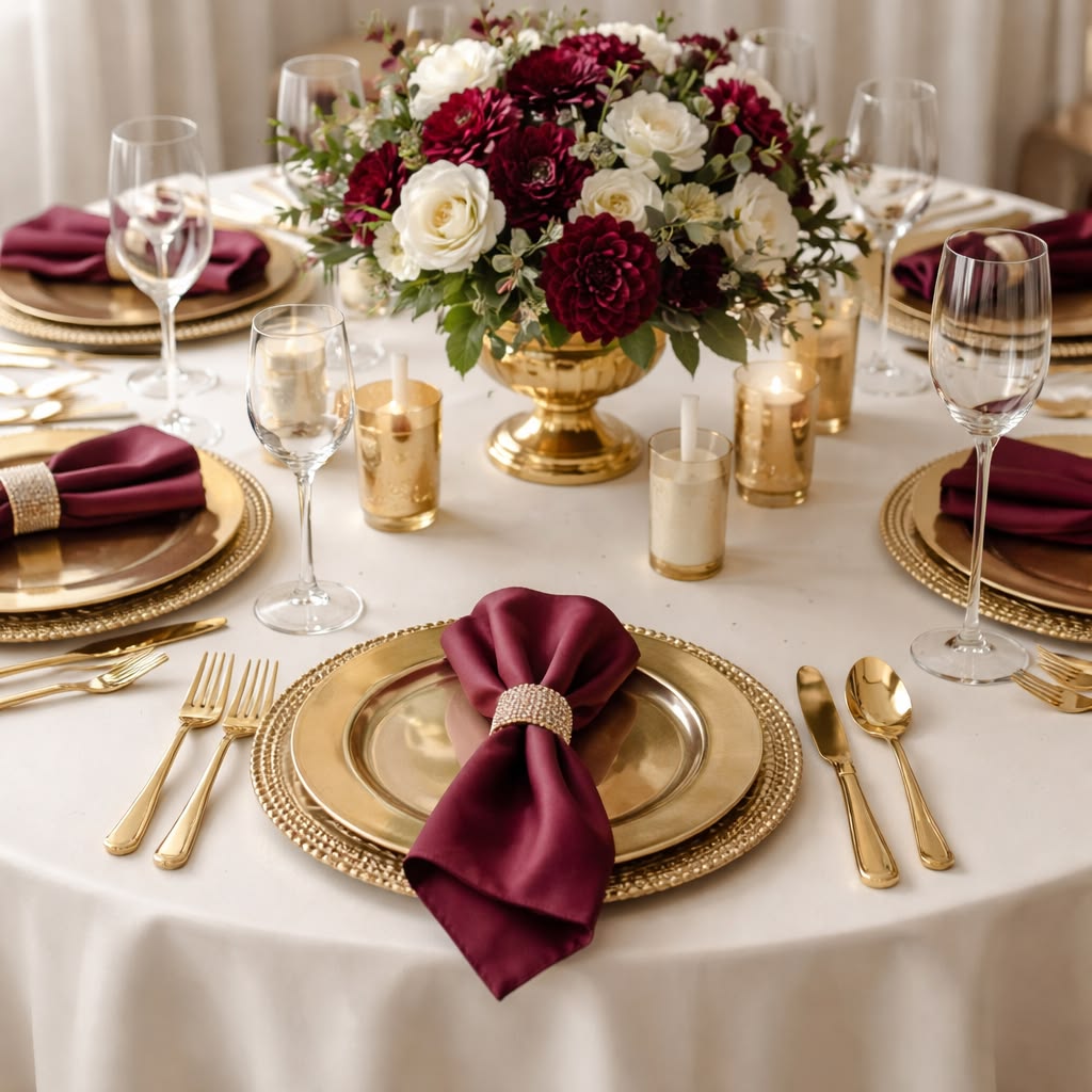 Burgundy and Gold