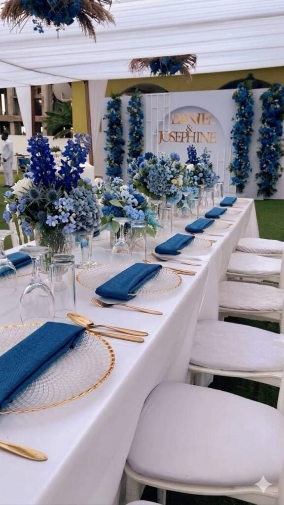 Cobalt Blue and White