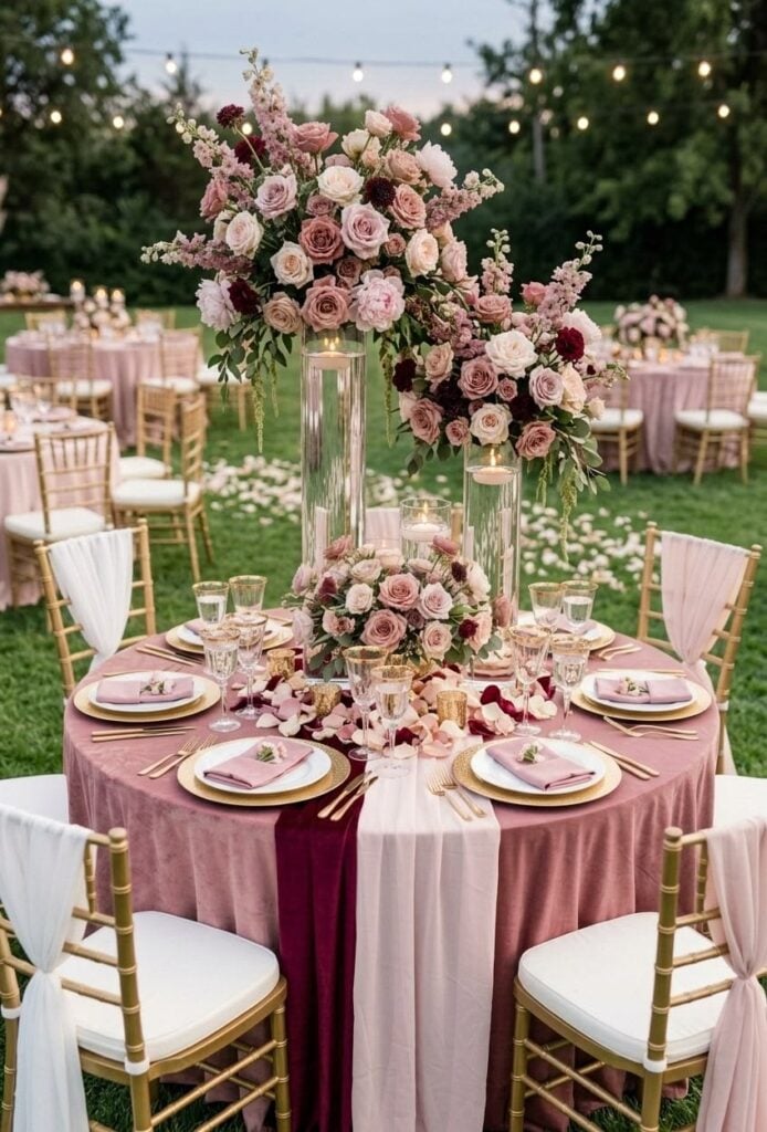 Dusty Rose and Mauve