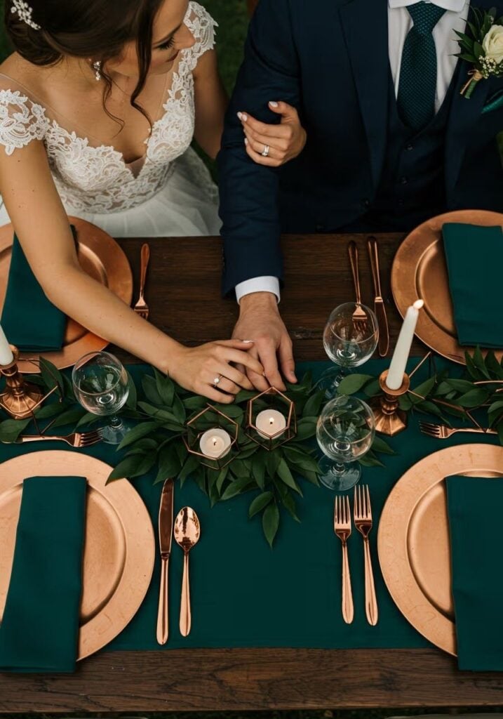 Forest Green and Copper