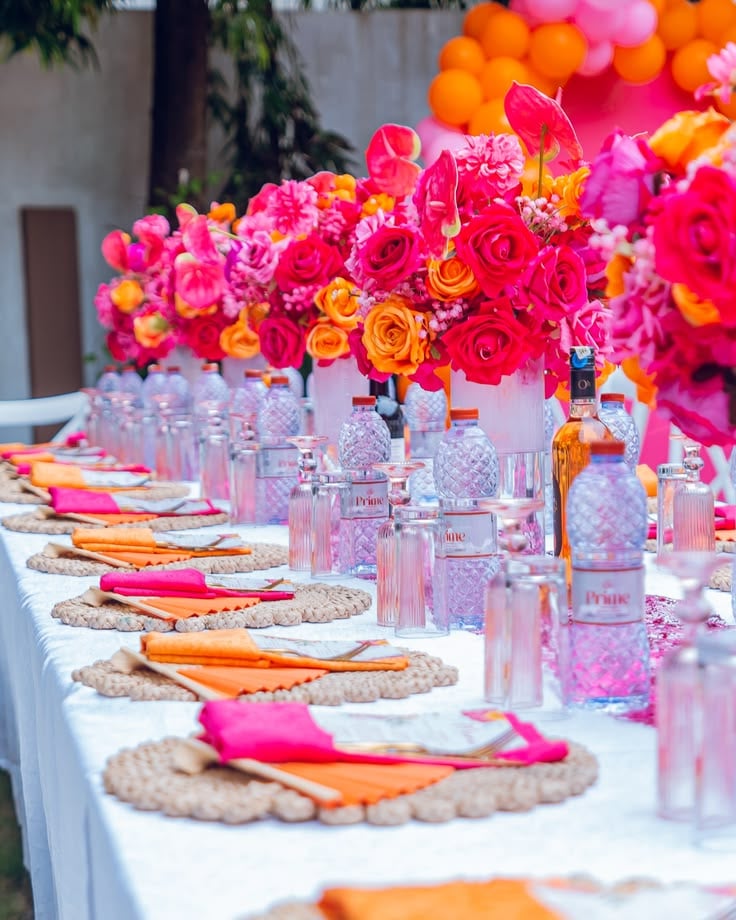 Fuchsia and Orange