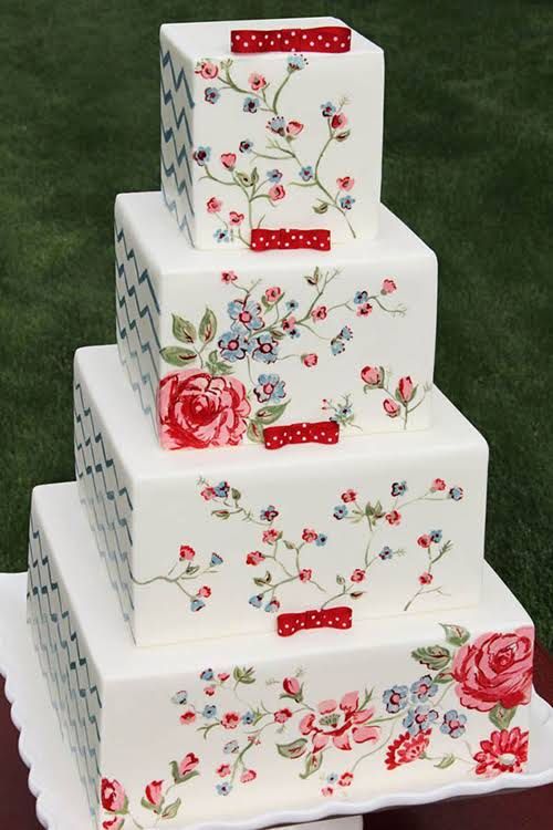 Hand Painted and Artistic Wedding Cakes