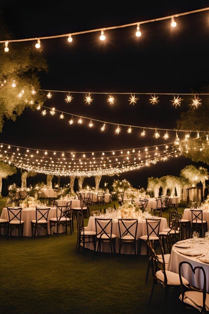Hang String Lights Above the Reception