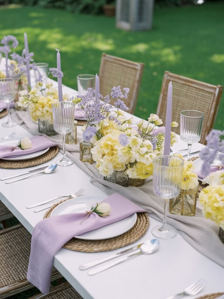 Lavender and Butter Yellow