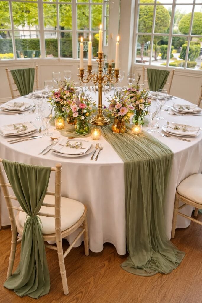 Olive Green and Cream