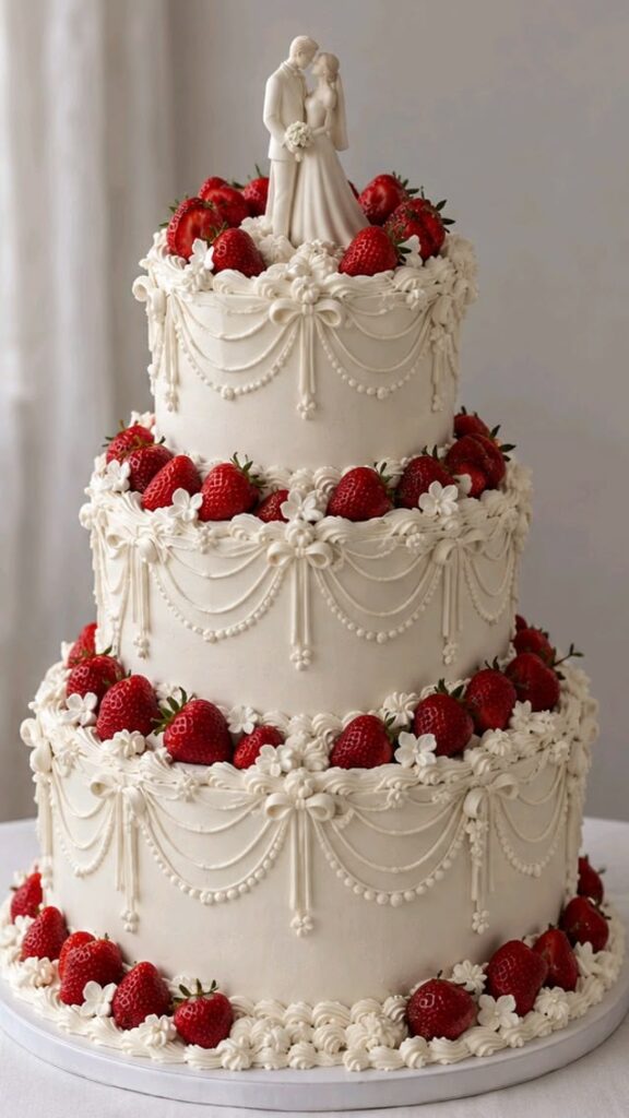 Strawberry Wedding Cake