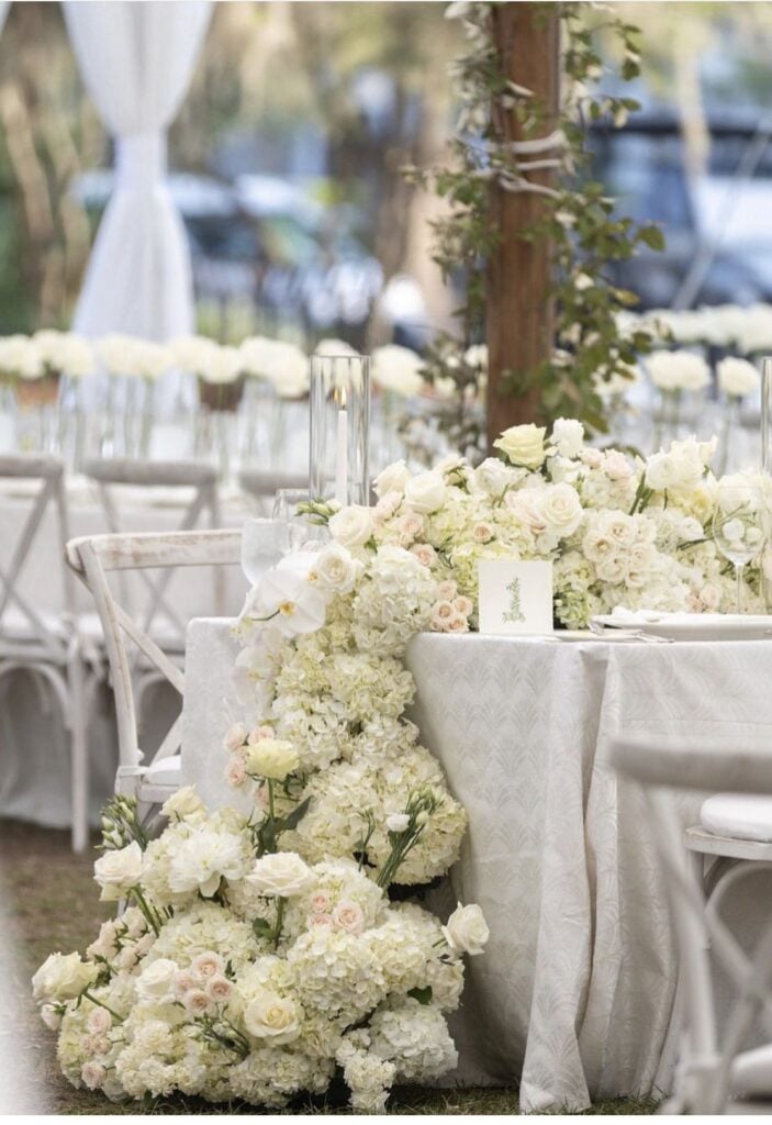 Use Cascading Floral Arrangements