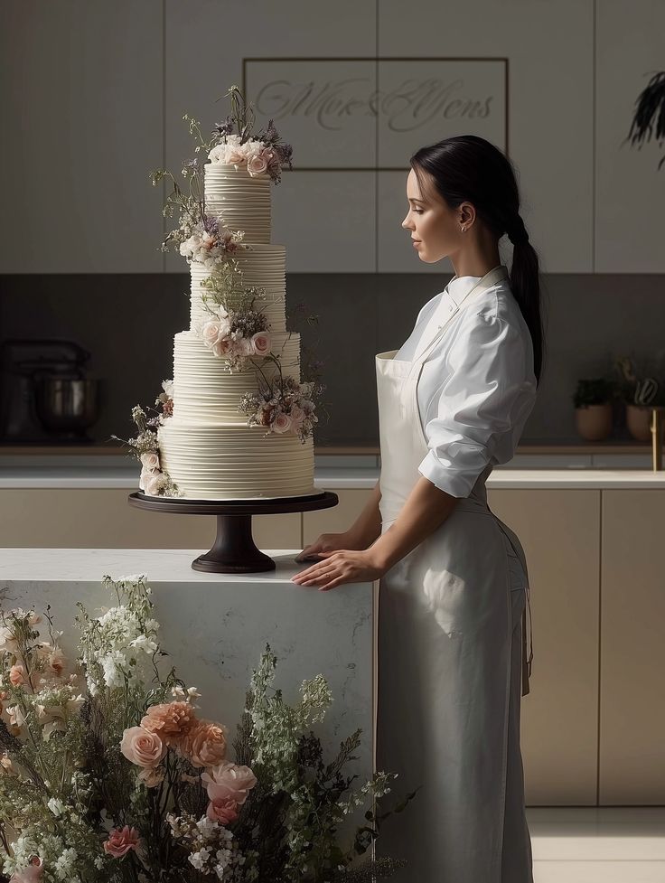 baker and her cake